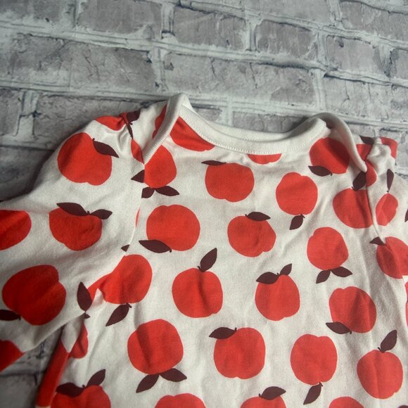 EUC Baby Cat & Jack Apples Ruffle Shirt Size 12 Months - Picture 2 of 12
